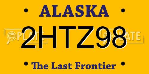 2HTZ98 Alaska License Plate