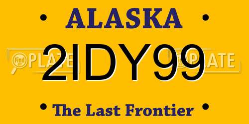 2IDY99 Alaska License Plate