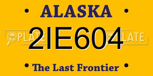 2IE604 Alaska License Plate