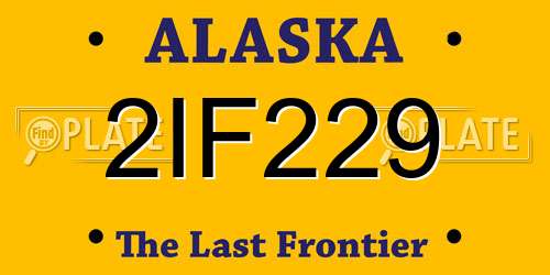 2IF229 Alaska License Plate