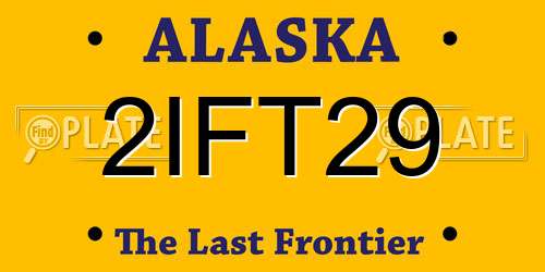 2IFT29 Alaska License Plate