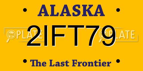 2IFT79 Alaska License Plate