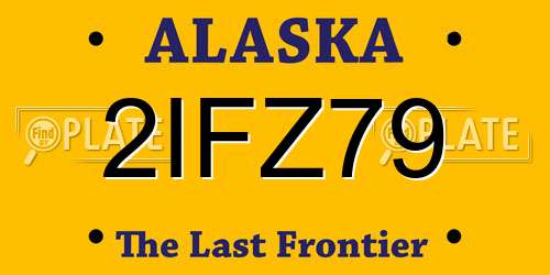 2IFZ79 Alaska License Plate