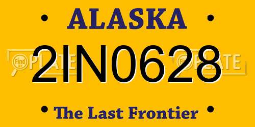 2IN0628 Alaska License Plate