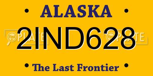 2IND628 Alaska License Plate