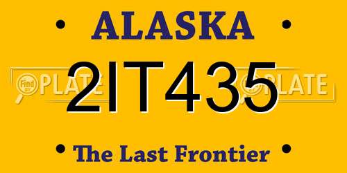 2IT435 Alaska License Plate