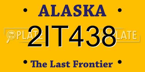 2IT438 Alaska License Plate