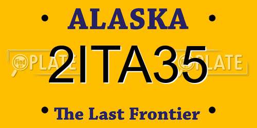 2ITA35 Alaska License Plate