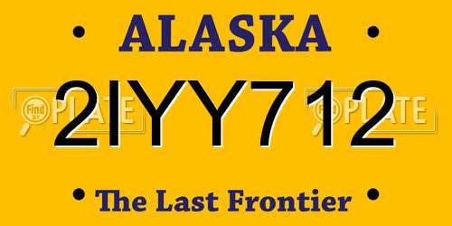 2IYY712 Alaska License Plate