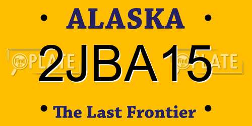 2JBA15 Alaska License Plate