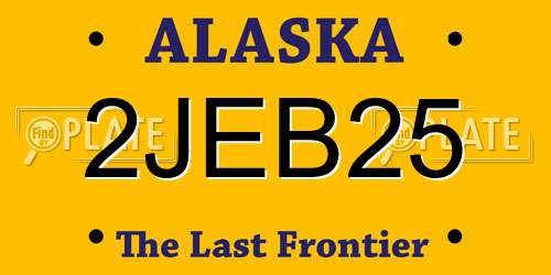 2JEB25 Alaska License Plate