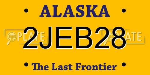 2JEB28 Alaska License Plate