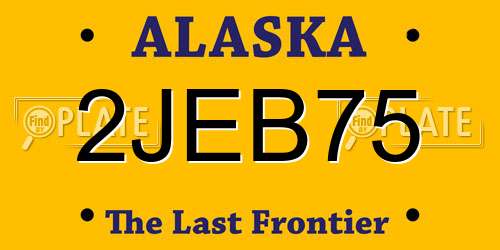 2JEB75 Alaska License Plate