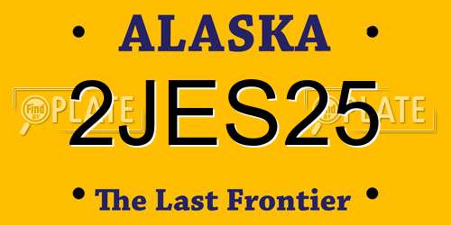 2JES25 Alaska License Plate