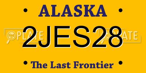 2JES28 Alaska License Plate