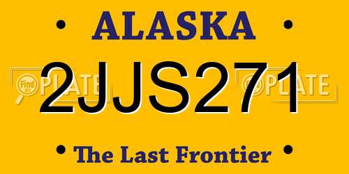 2JJS271 Alaska License Plate