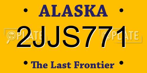 2JJS771 Alaska License Plate