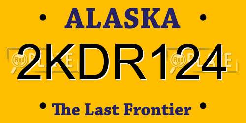 2KDR124 Alaska License Plate