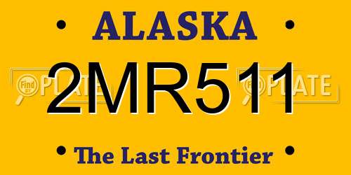 2MR511 Alaska License Plate