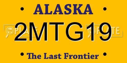 2MTG19 Alaska License Plate
