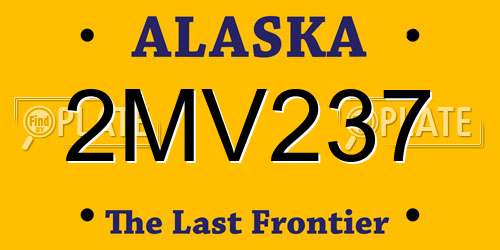 2MV237 Alaska License Plate