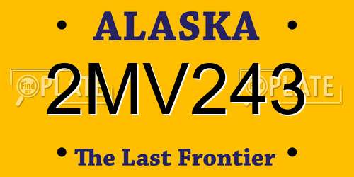 2MV243 Alaska License Plate