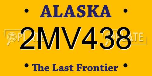 2MV438 Alaska License Plate