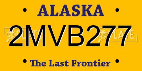 2MVB277 Alaska License Plate