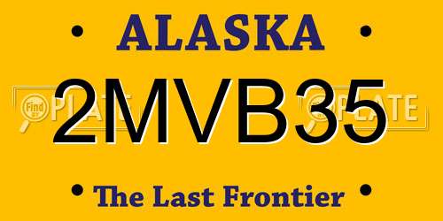 2MVB35 Alaska License Plate