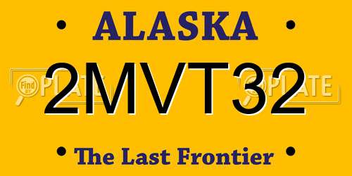 2MVT32 Alaska License Plate