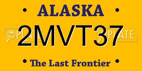 2MVT37 Alaska License Plate