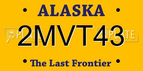 2MVT43 Alaska License Plate