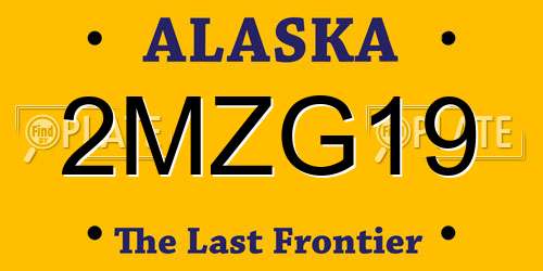 2MZG19 Alaska License Plate