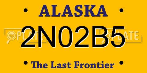 2N02B5 Alaska License Plate