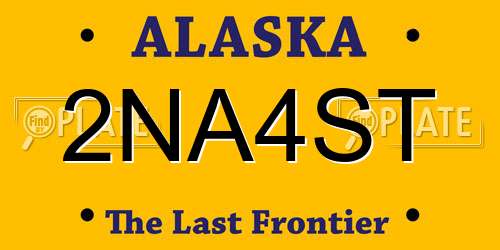 2NA4ST Alaska License Plate