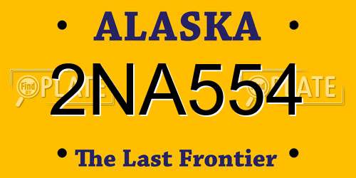2NA554 Alaska License Plate