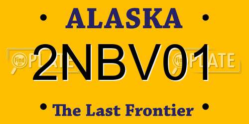 2NBV01 Alaska License Plate
