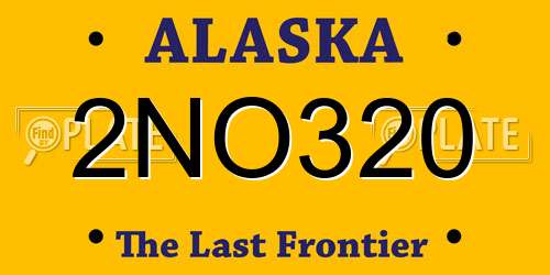 2NO320 Alaska License Plate