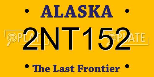 2NT152 Alaska License Plate