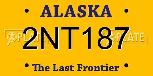 2NT187 Alaska License Plate