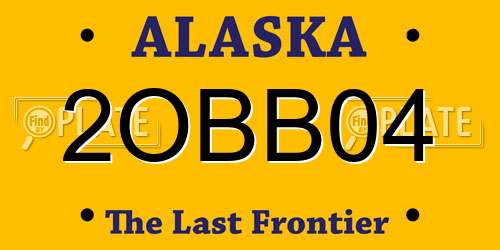 2OBB04 Alaska License Plate