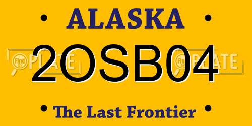 2OSB04 Alaska License Plate