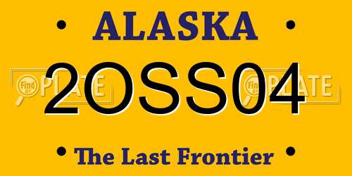 2OSS04 Alaska License Plate