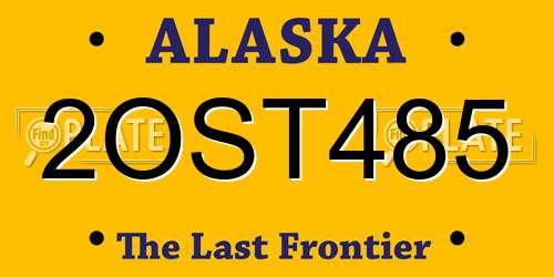 2OST485 Alaska License Plate