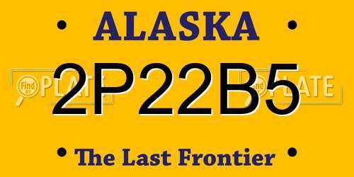 2P22B5 Alaska License Plate