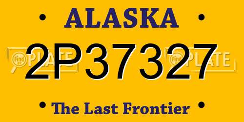 2P37327 Alaska License Plate
