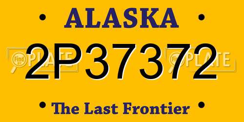 2P37372 Alaska License Plate