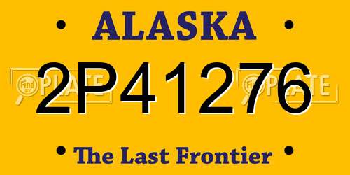 2P41276 Alaska License Plate
