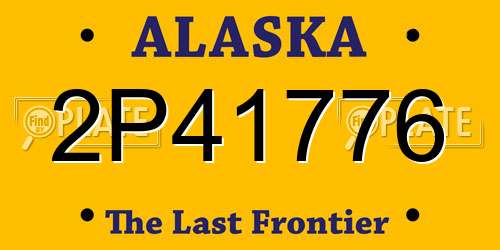 2P41776 Alaska License Plate