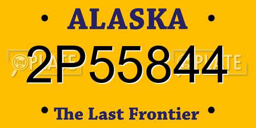 2P55844 Alaska License Plate